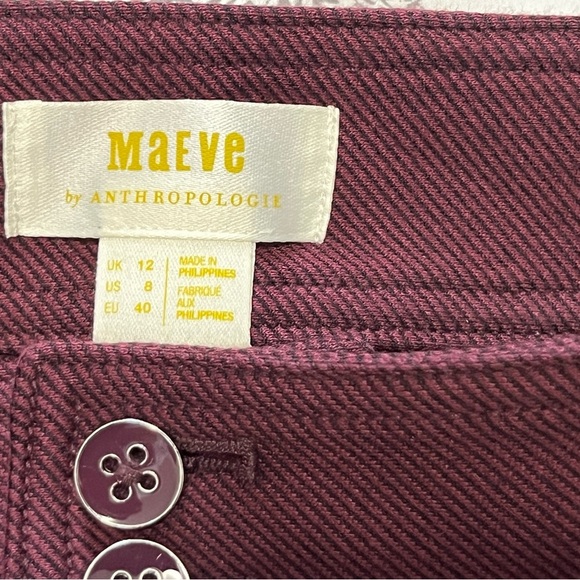 Anthropologie Maeve High Rise Seamed Split Hem Skinny Pants Size 8 - Picture 9 of 11